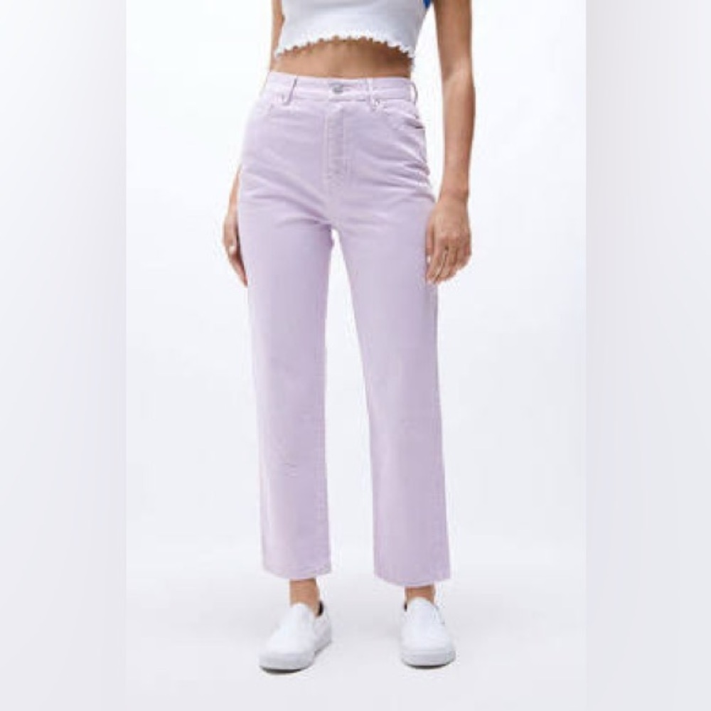 Tilly’s purple high rise straight leg mom jeans